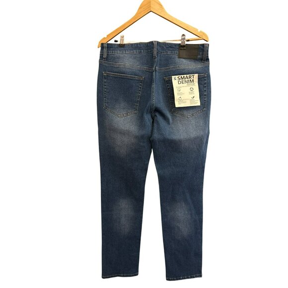 Tailor Vintage Mens Canaan Slim Stretch Jeans 32x32 Smart Denim Medium Wash NWT - Picture 4 of 5